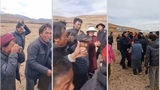 སྨར་ཁམས་ཕྱོགས་སུ་ས་ཆའི་བདག་དབང་གི་རྩོད་རྙོག་དང་འབྲེལ་ནས་འཛིན་བཟུང་བྱས་པའི་བོད་མི་བཞི་བོ་གློད་གྲོལ་བཏང་འདུག