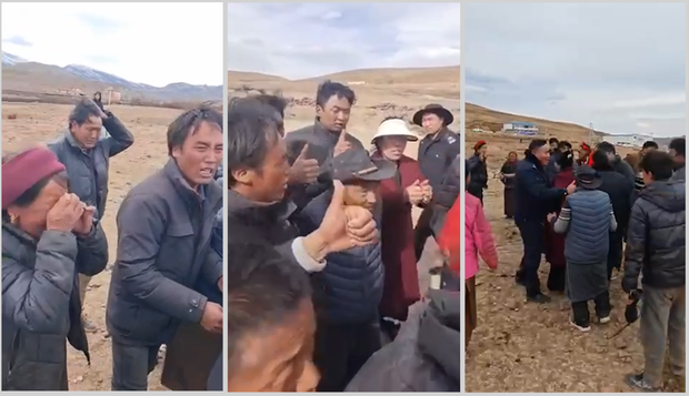 སྨར་ཁམས་ཕྱོགས་སུ་ས་ཆའི་བདག་དབང་གི་རྩོད་རྙོག་དང་འབྲེལ་ནས་འཛིན་བཟུང་བྱས་པའི་བོད་མི་བཞི་བོ་གློད་གྲོལ་བཏང་འདུག