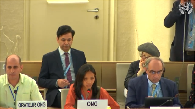 སྐལ་ལྡན་མཚོ་མོ་ལགས་ཀྱིས་རྒྱལ་ཚོགས་ནང་བོད་ཀྱི་གནད་དོན་གླེང་བཞིན་པ། ༢༠༡༩།༩།༡༦