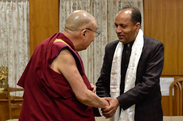 ༧གོང་ས་མཆོག་དང་ཧི་མ་ཅལ་མངའ་སྡེའི་སྤྱི་ཁྱབ་བློན་ཆེན་སྐུ་ཞབས་(Shri Jai Ram Thakur)་གཉིས་མཇལ་འཕྲད་སྐབས། ༢༠༡༨།༢།༡ ༧གོང་ས་མཆོག་དང་ཧི་མ་ཅལ་མངའ་སྡེའི་སྤྱི་ཁྱབ་བློན་ཆེན་སྐུ་ཞབས་(Shri Jai Ram Thakur)་གཉིས་མཇལ་འཕྲད་སྐབས། ༢༠༡༨།༢།༡