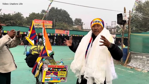 རྒྱ་གར་ཡུལ་མི་ཚོ་ལ་བོད་དོན་གོ་རྟོགས་སྤེལ་རྒྱུའི་ཆེད་དུ་རྐང་འཁོར་སྐོར་བསྐྱོད།