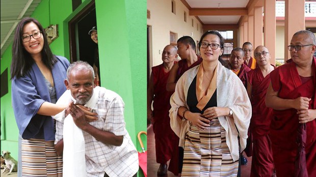 དཔལ་ས་སྐྱའི་བདག་མོ་སྐལ་ལྡན་མཆོག་གིས་དང་བླང་ཞབས་ཞུ།