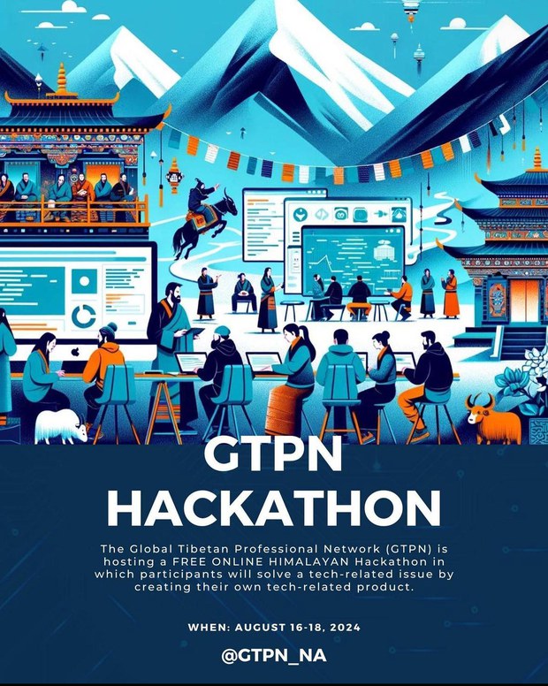 རྒྱལ་སྤྱིའི་བོད་མི་ཆེད་ལས་དྲ་བས་ GTPN Hackathon ཞེས་པ་ཞིག་གོ་སྒྲིག་གནང་ཡོད་པའི་སྐོར།